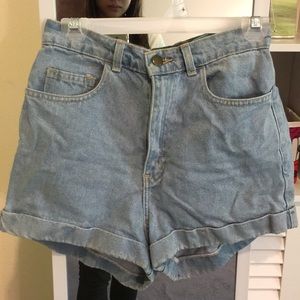 American Apparel high waist denim shorts